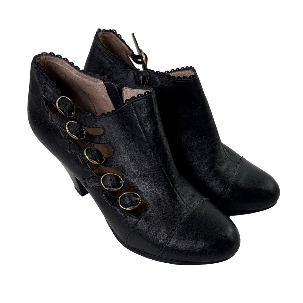 Miz Mooz Black Elegant Black Leather Ankle Boots